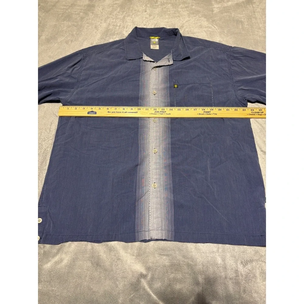 The North Face Mens XL Blue Short Sleeve Button Front A5 Series Shirt